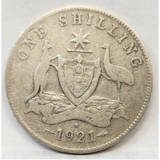 AUSTRALIA 1921 . ONE 1 SHILLING . STAR